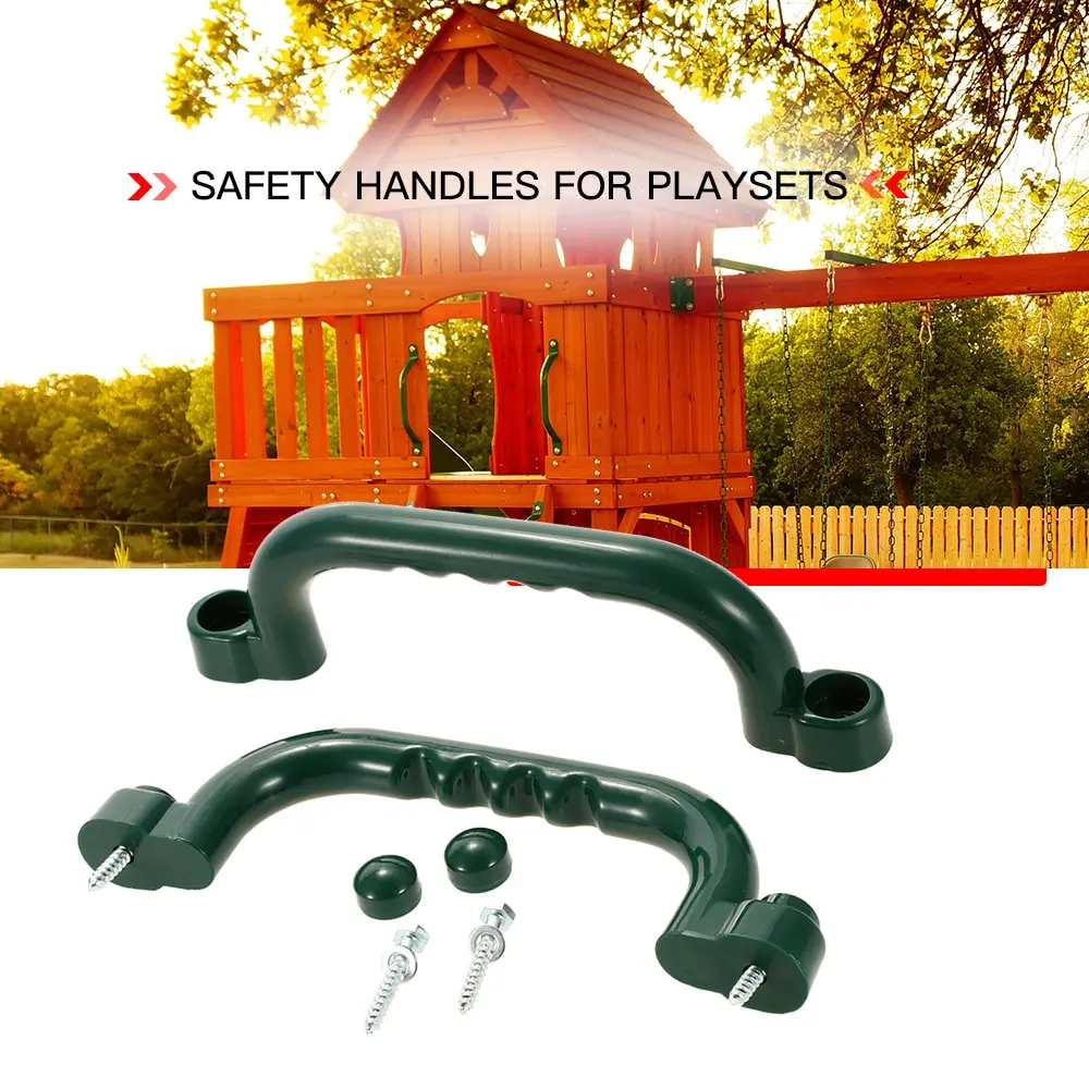 

2 Pcs Children Swing Set Stuff 10 Inch Nonslip Hand Grips Outdoor Plastic Handgrip Set Kids Safety Grab Handles Plastic Handle