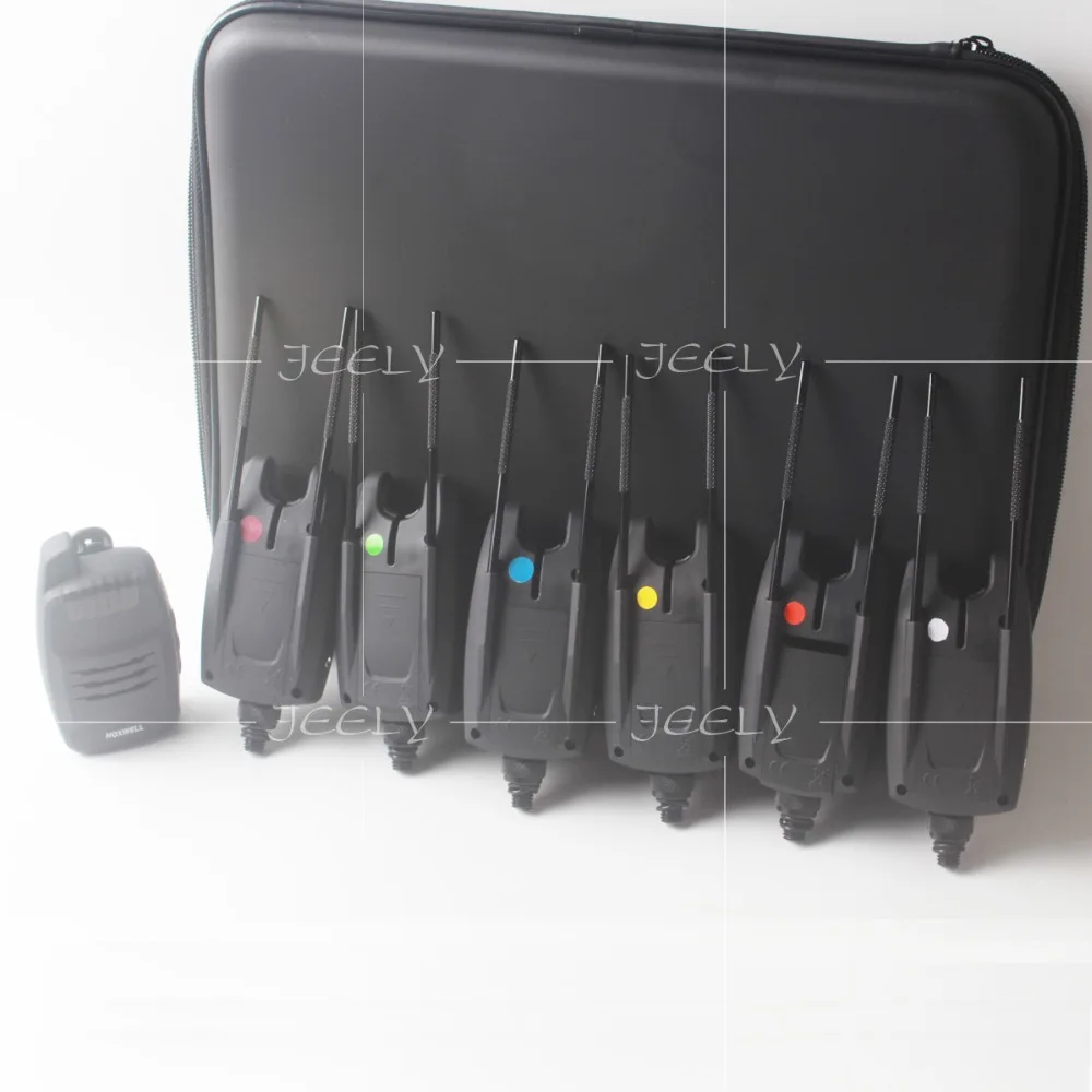 Pesca da Carpa Alarme da Mordida de Pesca Eletrônico com Snag 6 plus 1 e 4 plus 1 Soa e Alarmantes Led sem Fio Jeely Conjunto Alarme Indicador Bar Ouvido 12 Cheap Ferramentas de pesca