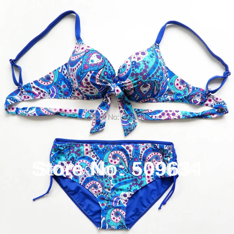 

Print bikini plus-size cup Sexy bikini! women's swimwear swimsuit bathing suit free shipping