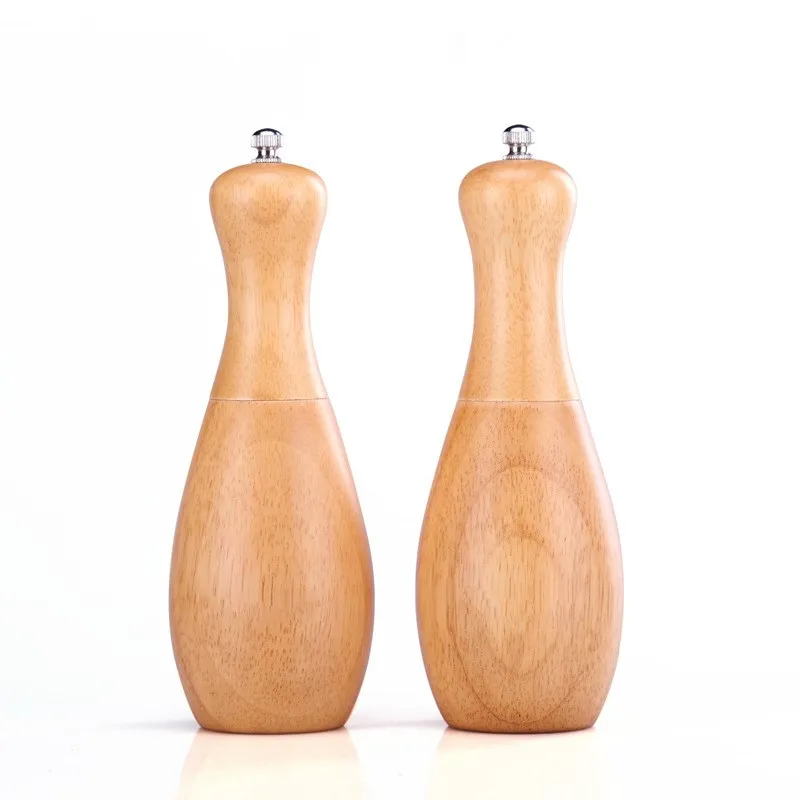 Wooden Salt Pepper Grinder Spice Mills Hand Movement Manual Oak Wood Pepper Mill Kitchen Grinder Tools Ceramic Core