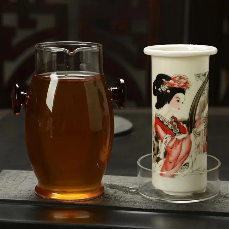 Высококачественный Китайский классический красивый чайный горшок с керамическим фильтром, чайный набор, термостойкая красная чайная чашка, посуда для домашнего офиса