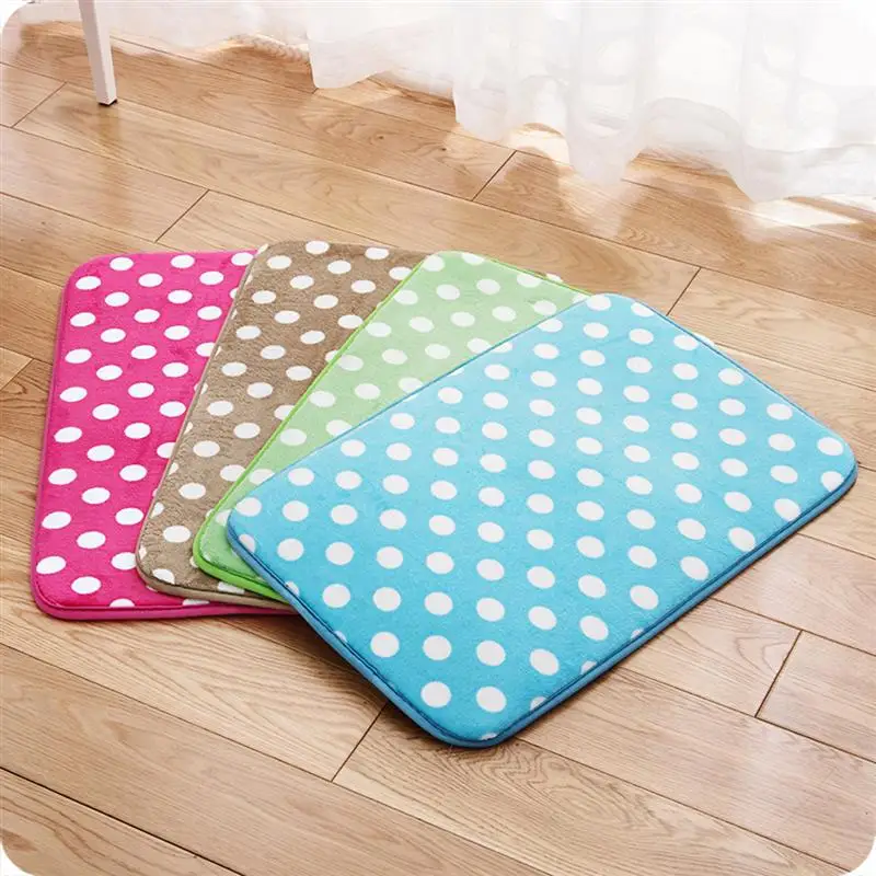 Bathroom Shower Safety Mat Non Slip Bath Mat Slow Rising Kitchen Rug Pad Polka Dot Design Home Decor 40 x 60cm