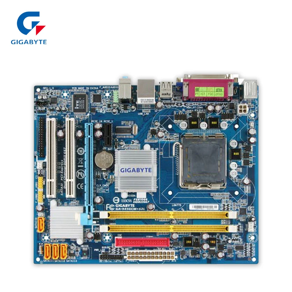 Gigabyte GA-945GCM-S2L Original Used Desktop Motherboard 945GCM-S2L 945GC LGA 775 DDR2 4G SATA2 Micro ATX original gigabyte ga 945gcm s2l desktop motherboard 945gcm s2l 945gc lga 775 ddr2 4g sata2 micro atx 100% fully test