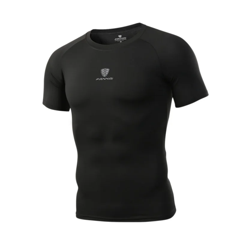 Мужские спортивные футболки брендовая одежда для мужчин короткий рукав тонкая одежда мужские быстросохнущие фитнес-футболки