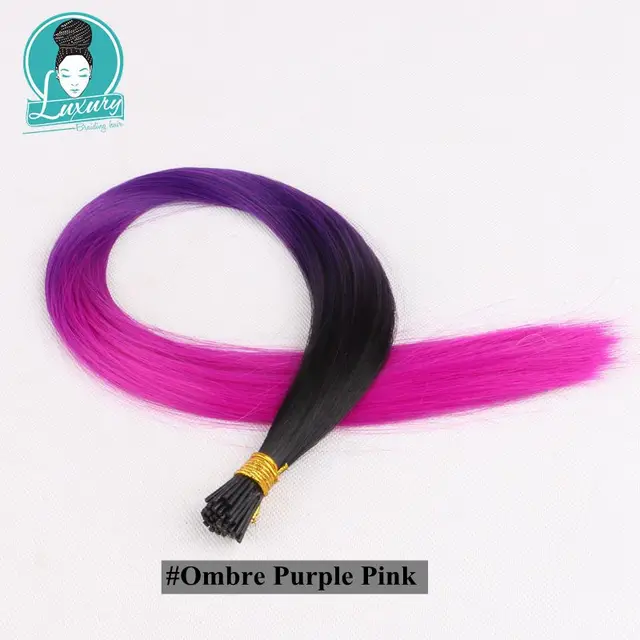 I Tip Feather Synthetic Pre Bonded Hair Extensions Luxury for Braiding 22