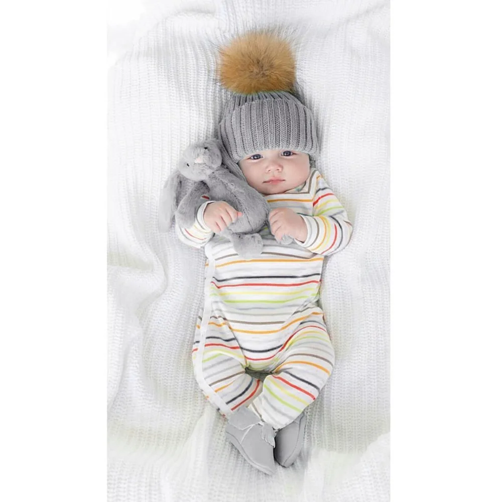 Puseky/Новинка года; Лидер продаж; зимняя теплая шерсть для новорожденных девочек и мальчиков; Меховая детская шапка с помпонами; детская вязанная хлопковая шапка; 0-12 месяцев