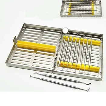 

Dental Sterilization Cassette Rack Tray Box for 5 Dental Surgical Instruments for Dentist Color Random