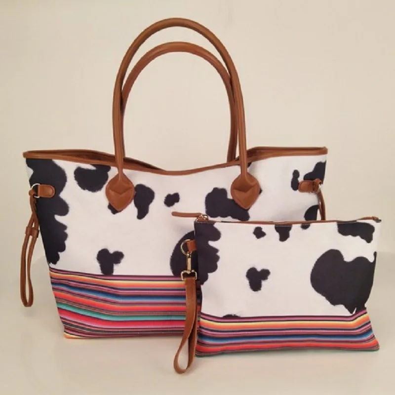 

Wholesale Leopard/Bullskull Tote Bag And Matching Wristlet Bag Hnadbag and Clutch Bag Set Big Purse And Small Purse DOM1031226