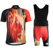 TVSSS Men’s Summer Cycling Clothing Short Sleeve Cycling Jerseys Sets Fogos De Artificio Design Vermelho Amarelo Brilhante