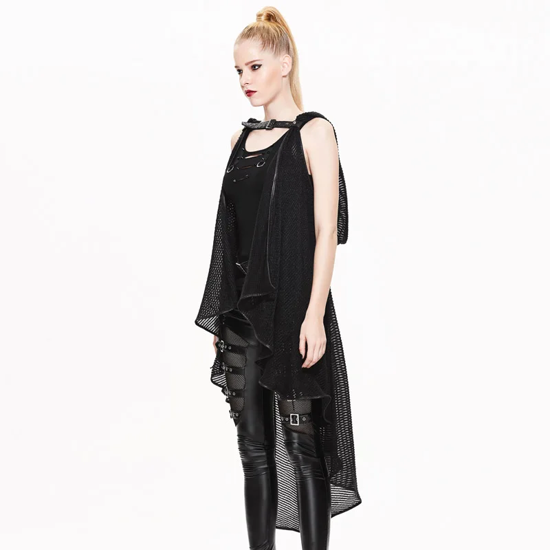 Devil Fashion Gothic Female Asymmetric Hooded Cape