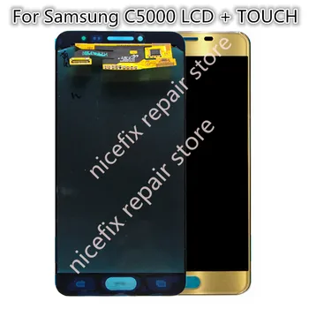 

Super AMOLED For SAMSUNG GALAXY C5 C5000 LCD Display Touch Screen Digitizer Assembly Replacement For 5.2" SAMSUNG C5 LCD Display