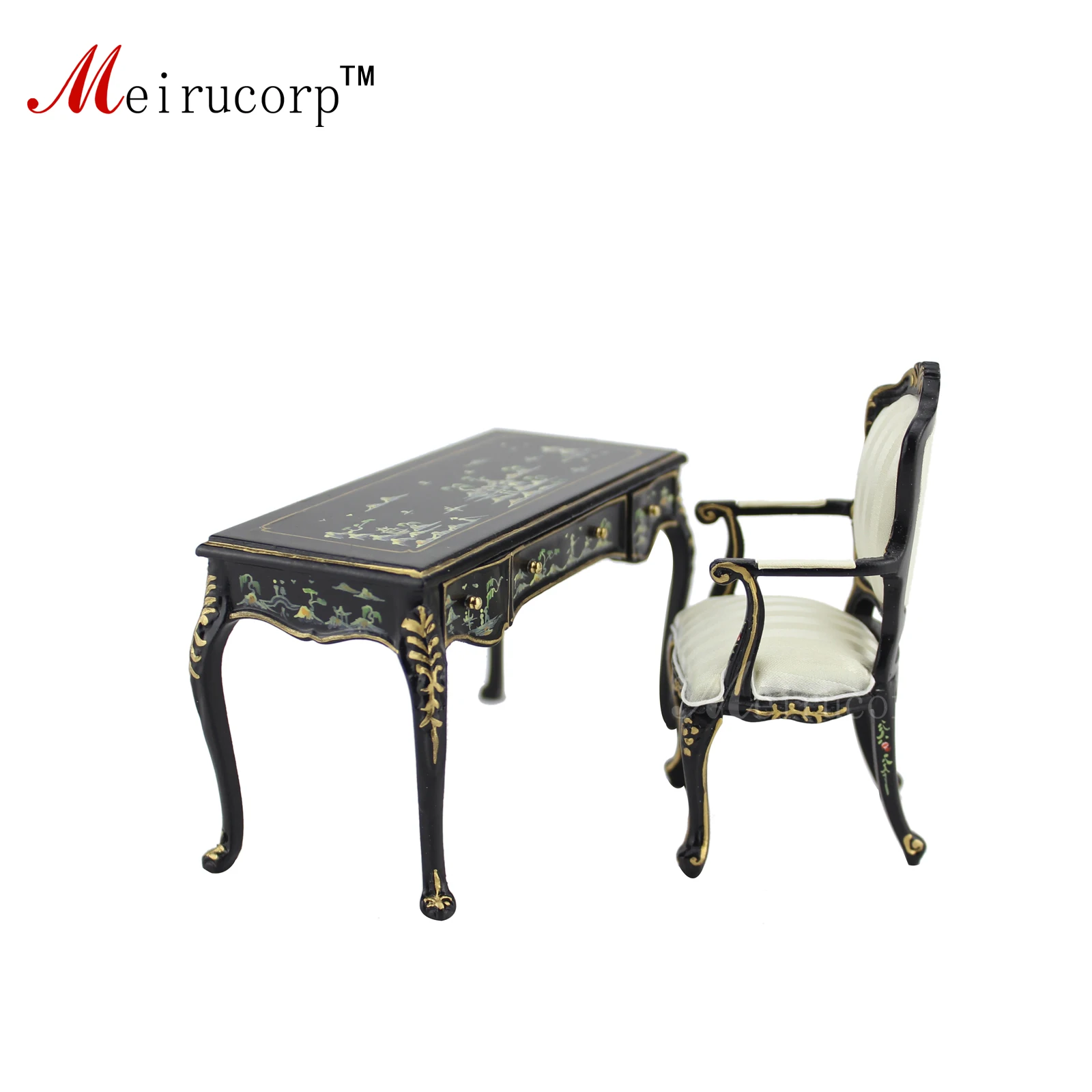 Dollhouse 1:12 scale Miniature Hand painted landscape painting Desk and chair цена Dollhouse 1:12 scale Miniature Hand painted landscape painting Desk and chair цены онлайн