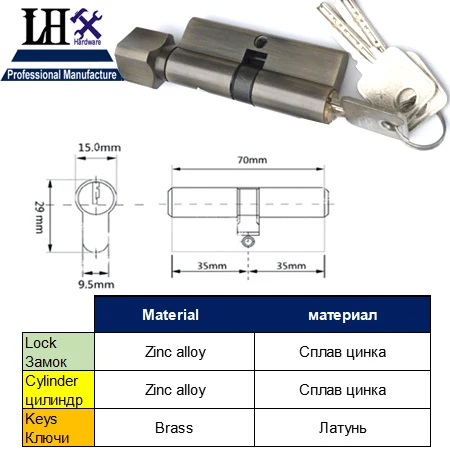 LHX MS561 дверной замок цилиндр с ручкой 70 мм для спальни дома гостиной офиса отеля здания двери 3 ключа a - Цвет: 11