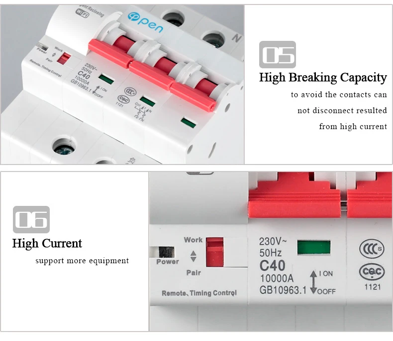 Abra 3 p 40a interruptor de controle