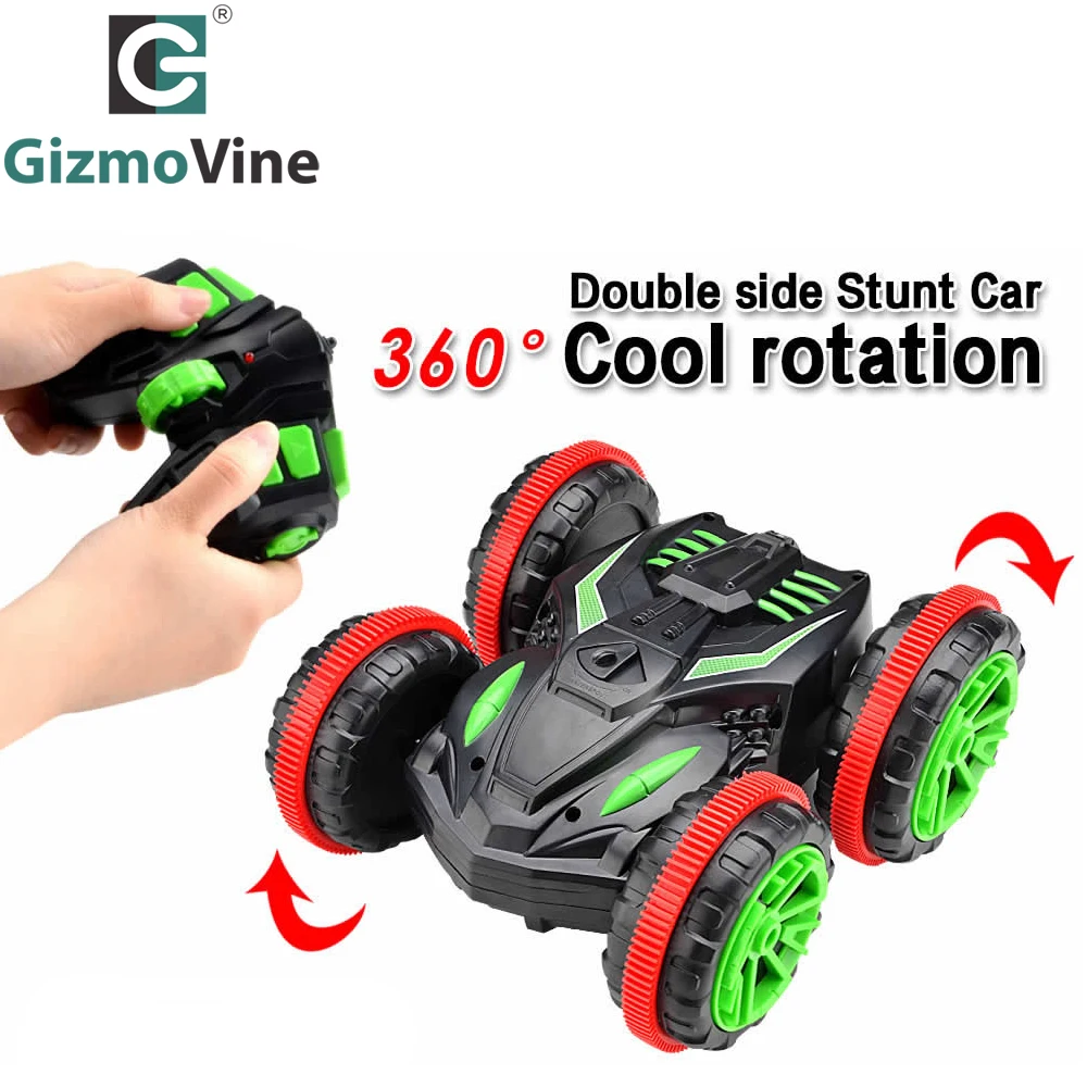 Rc Car 2.4Ghz 1/18 4WD Remote Control Car Amphibious Vehicle Double-Sided Stunt Car Scale 360 degree cars RTR toys Xmas Gifts