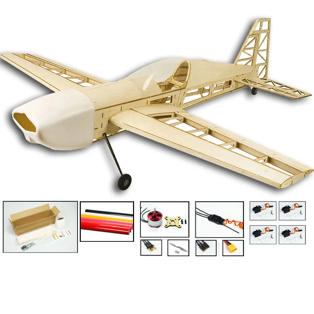 Balsawood модель самолета лазерная резка дополнительный 330 1000 мм размах крыльев как газовый, так и Электрический силовой строительный комплект модель самолета - Цвет: S2504B
