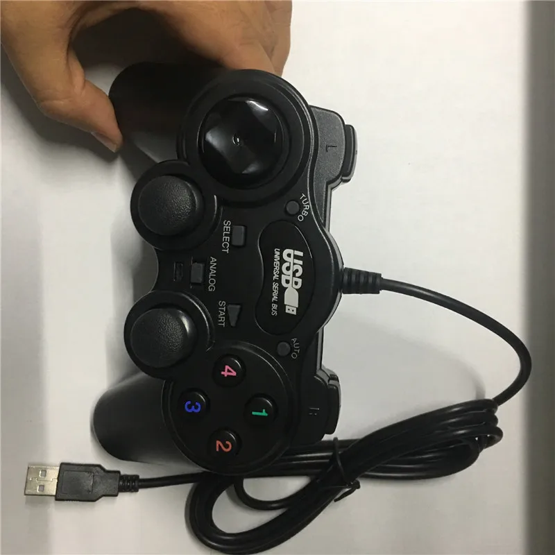 Проводной геймпад джойстик USB Shock Joypad геймпад игровой контроллер для ПК ноутбука компьютера Win7/8/10/XP/Vista