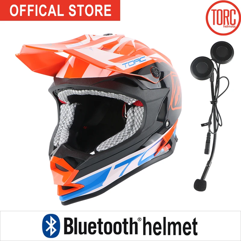 Мотоциклетный шлем TORC для внедорожника Bluetooth грязных велосипедов гоночные шлемы