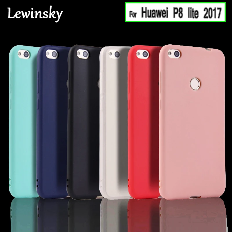 

For Huawei P8 lite 2017 Case Clear TPU Matte Solid color Back Cover Skin Silicon cases For Huawei P9 lite 2017 Case Honor 8 lit