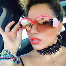 ALOZ MICC Luxury Sunglasses Women Newest Unique Oversized One Pieces Sunglasses For Women Sexy Half Frame