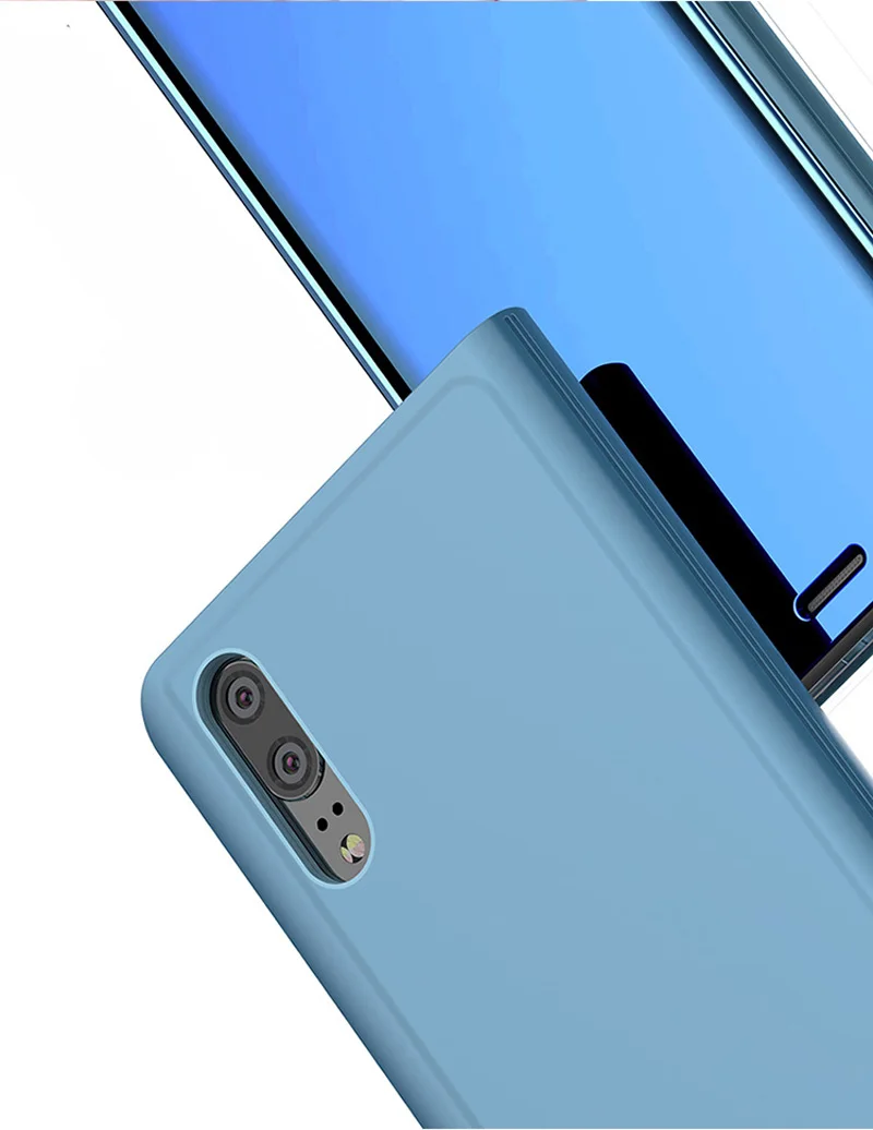 Зеркальный кожаный чехол с Откидывающейся Крышкой для смартфона huawei P30 P20 P10 P9 Plus Lite mate 20 10 9 8 Pro