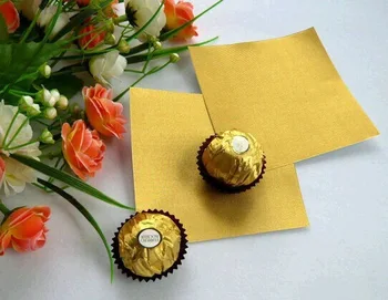 

15*15cm Embossed Gold Aluminum Foil Paper Wedding Chocolate Wrapping Paper Candy Tea Tin Foil Sheets Free Shipping 500pcs