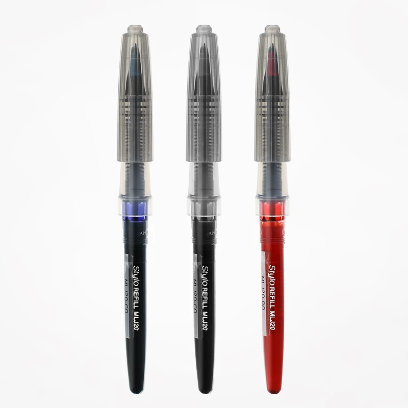 Pentel Tradio цветная перьевая ручка, заправка офисных канцелярских принадлежностей, школьные принадлежности, Заправка для ручек, перьевая ручка, заправка 0,7-2,0 мм MLJ20