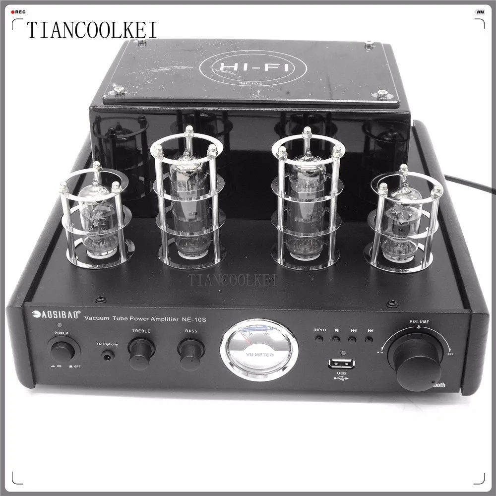 Модернизированный черный MS-10D MKII Hifi 2,0 ламповый усилитель USB/Bluetooth 4,0 усилитель 100 Вт стерео аудио усилитель