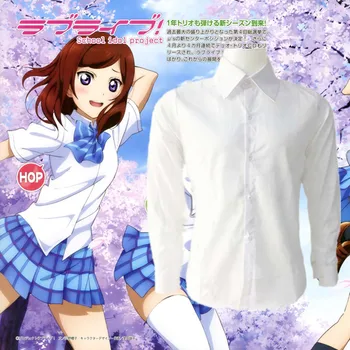 

College Students Plain White Long-Sleeved Shirt Unisex School Shirt