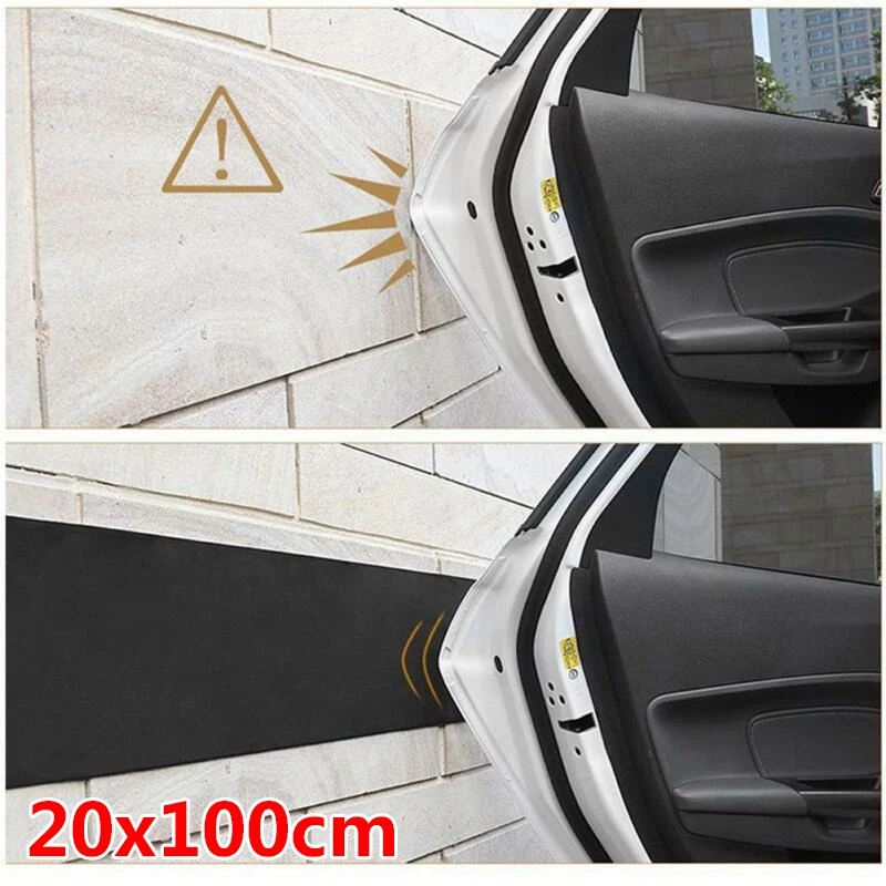 

Parking Black 100*20CM Scratch-resistant Wall types Car Door Protector Strip Decor Garage Rubber Foam Wall Bumper