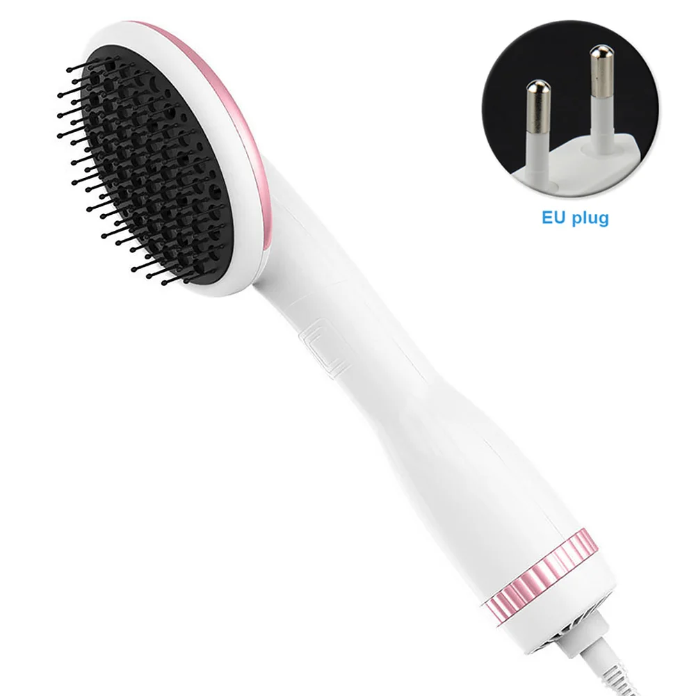

Handheld Straightener Dryer Fast Electric Hair Brush Air Paddle Negative Ion Portable Comb Home Styling Tools White Plug