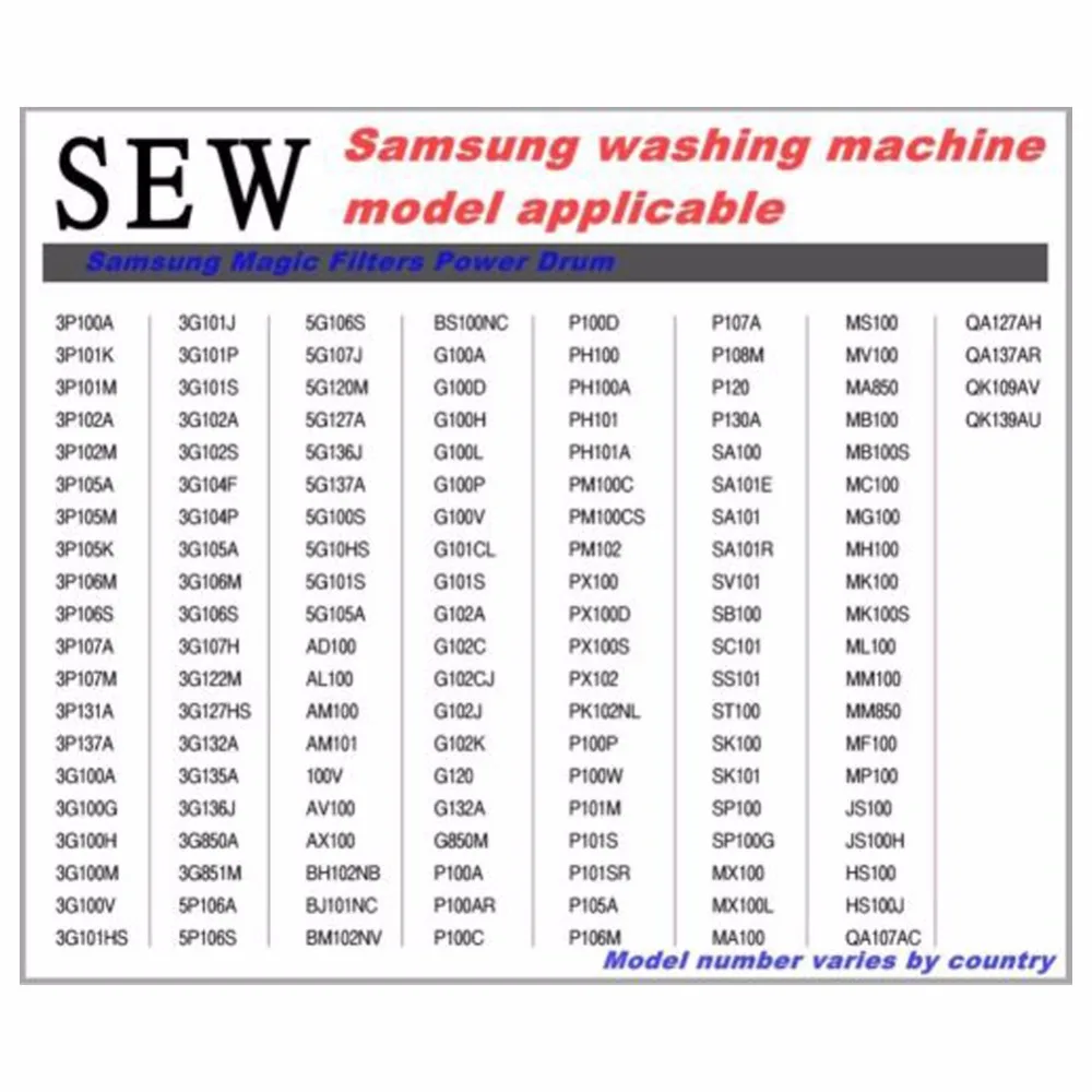 Высокое качество горячая Распродажа для samsung стиральная машина Волшебный Фильтр детали стиральных машин 3P100A 3G101J 5G106S P100D P107A MS100 G120