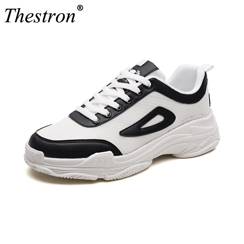 

Running Sneakers Sports Shoes for Male Outdoor Footwear Walking PU+fabric Shoe Mens Shoes Black White Brand Sport Tracking Shoes