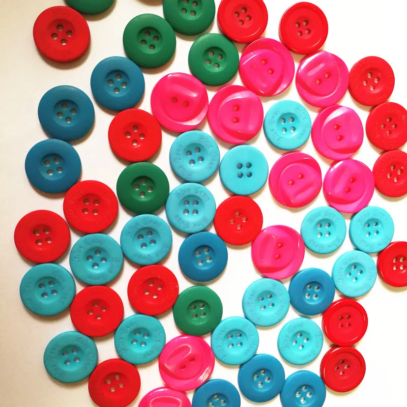 Resin plastic Colored Button DIY materials for children Handmade