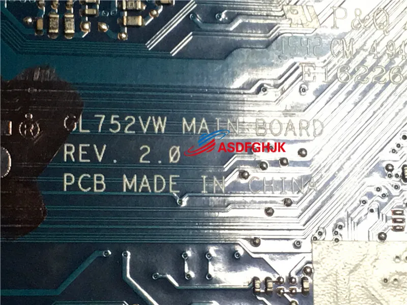  Main board For Asus ROG GL752VM Laptop Motherboard i7-6700HQ CPU GTX960M 100% TESED OK