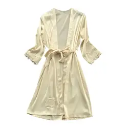 2019 новые сексуальные пижамы женское шелковое ночное белье Ночная рубашка пижамы Кимоно Бесплатная Доставка Оптом Сделано в Китае t + 3