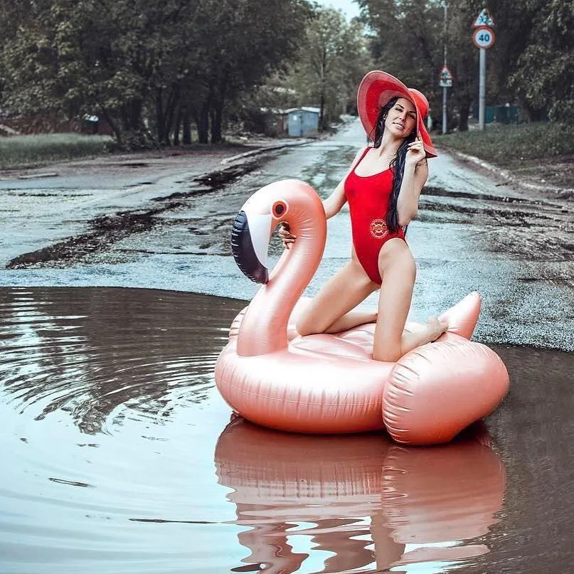 150CM-Rose-Gold-Giant-Inflatable-Flamingo-Pool-Toy-Float-Boia-Pink-Cute-Ride-On-Pool-Swim