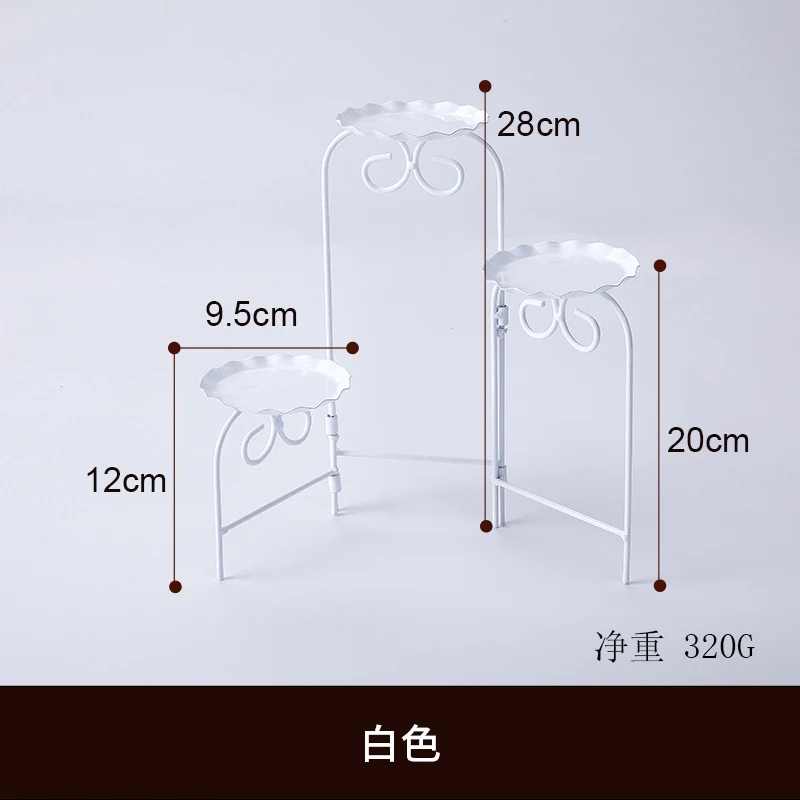 Металлические кружевные подставки для торта, белая романтическая подставка для свадебного торта, вечерние поднос для кексов, тортов - Цвет: 3PCS SET