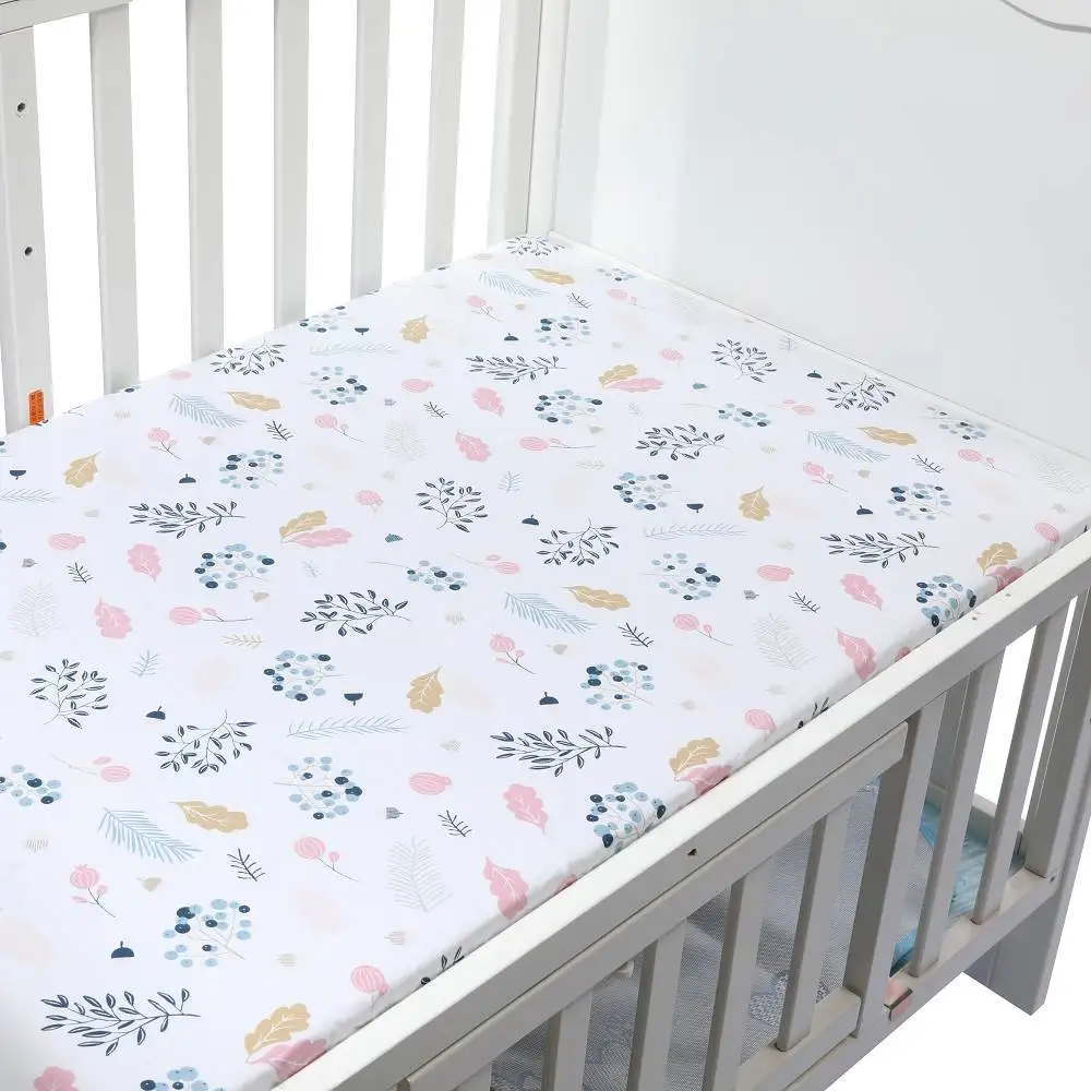 Мягкая, дышащая, для новорожденных, детская кроватка, простыня, матрас для детской кровати, чехол с рисунком, для новорожденных, постельные принадлежности для кроватки, размер 120*65 см