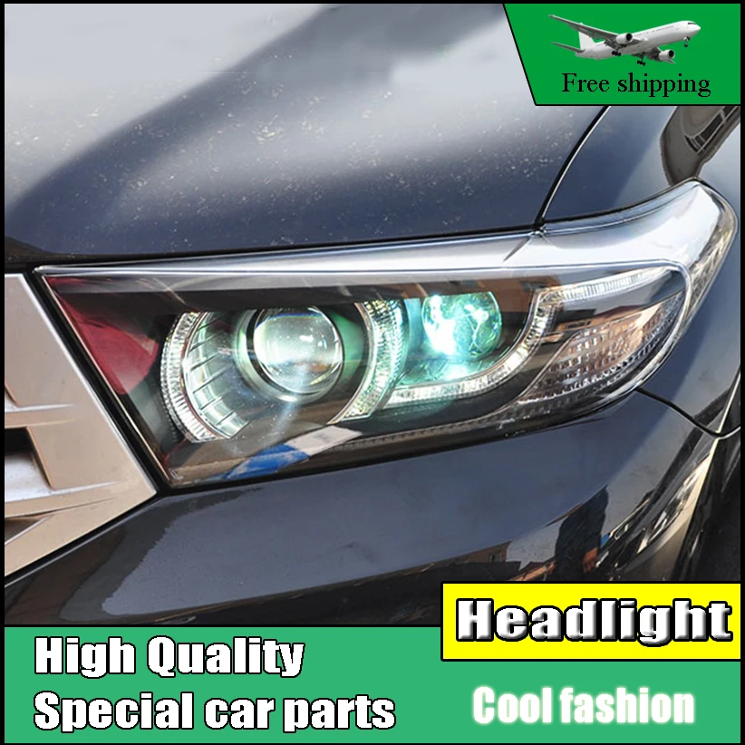 Car Styling Headlight Case For Toyota Highlander headlights 2012 2014