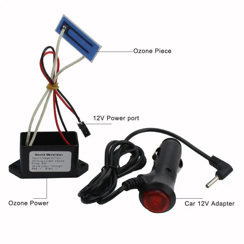 Автомобильные очистители воздуха портативный генератор озона Dc12V 200 мг длительный срок службы керамическая пластина или Ozonizador