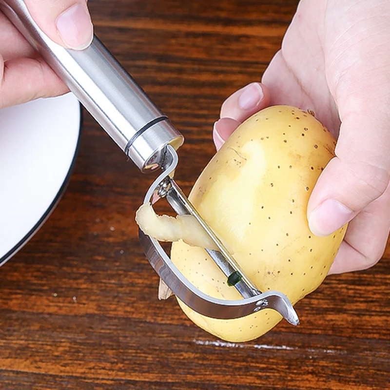 Stainless Steel Potato Peeler Fruit Vegetable Tools Metal Peeler Zesters Slicer Paring Cooking Tools Kitchen Gadgets Accessories (4)