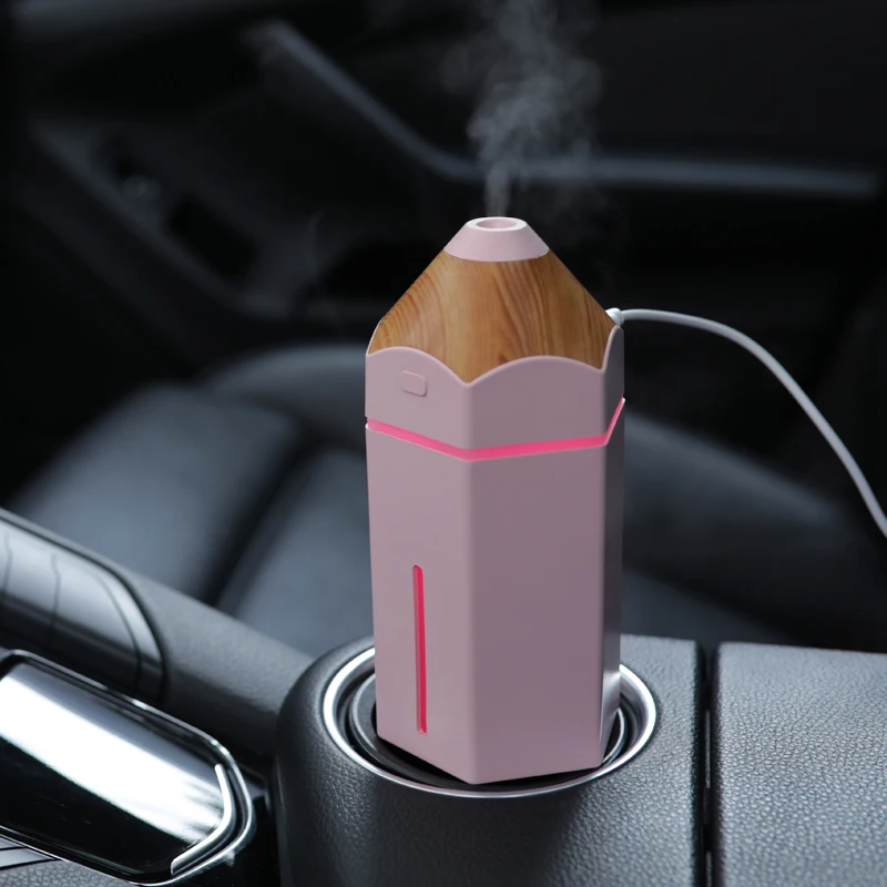 

New 230ml Pencil Humidifier Ultrasonic Mini USB Fogger LED Purifier Aromatherapy Essential Oil Diffuser Car air freshener
