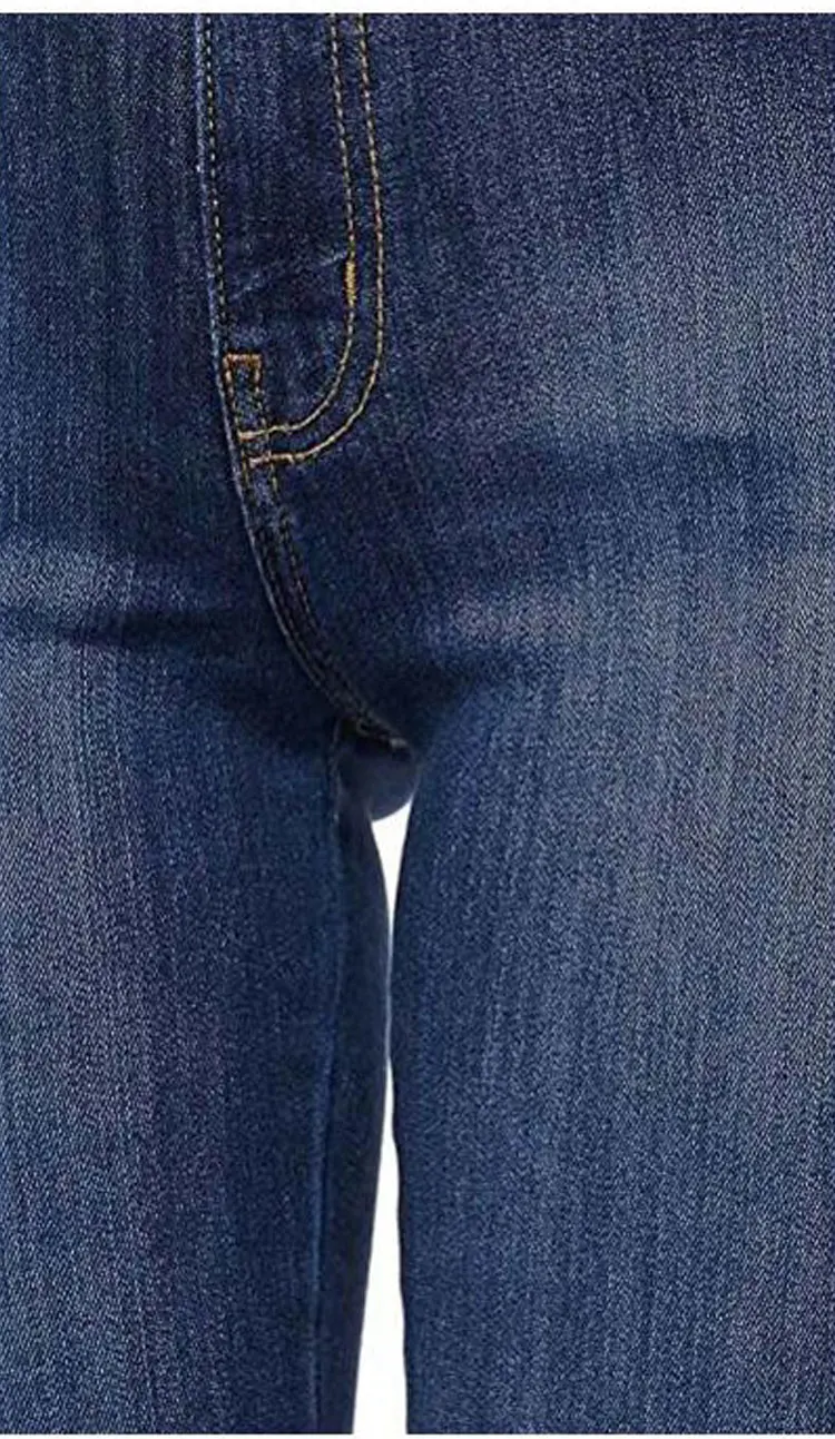 2019 новые весенне-осенние джинсы с высокой талией, с бахромой и широкими штанинами, тонкие джинсы-стрейч, большие размеры, темно-синий цвет