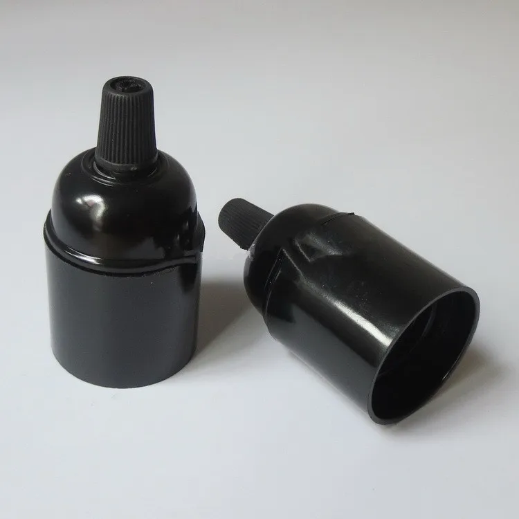 

100Pcs/lot E27 bakelite light bulb base lamp holder E27 black lamp socket
