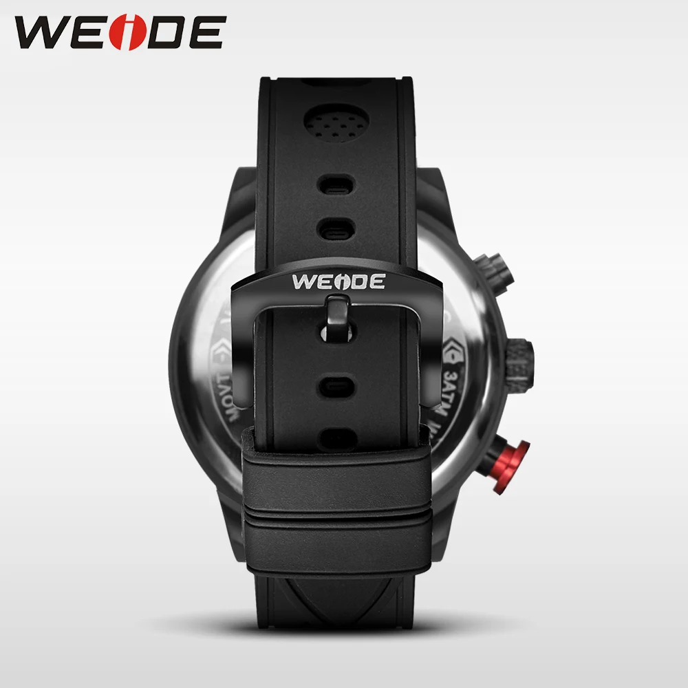 WEIDE Роскошные оригинальные силиконовые часы кварцевые мужские спортивные шокер