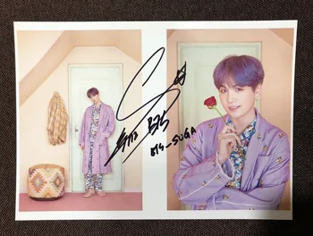 

hand signed Bangtan Boys SUGA autographed photo MAP OF THE SOUL :PERSONA 5*7 042019D