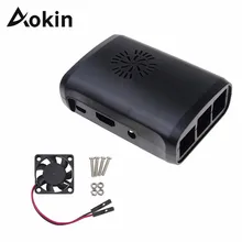 Aokin ABS Shell Abdeckung Schutzhülle Mit Mini Lüfter Für Raspberry Pi 2 Raspberry Pi Modell B Plus + fall