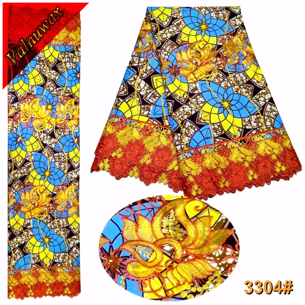

Miss L, 2018 Colorful African polyester wax lace fabric / latest African wax lace fabric 6 yards QD-3304#