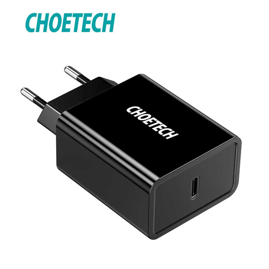 

CHOETECH Power Delivery Type-C USB Charger 18W EU Plug Fast Charging USB C PD USB Wall Charger for Samsung Mobile Phone Chargers
